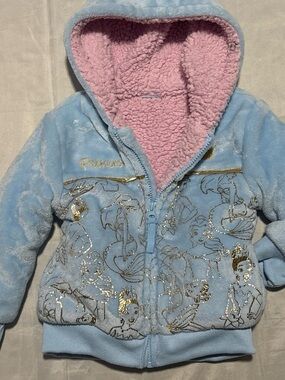 VINTAGE DISNEY PRINCESS FLEECE ZIP UP HOODIE